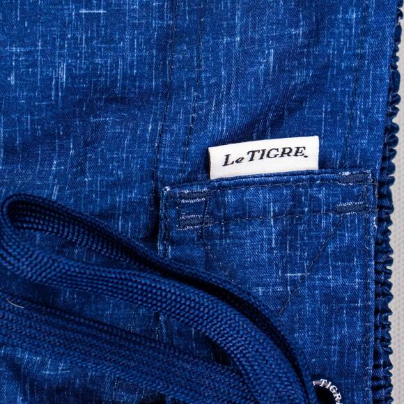 Le Tigre Board Shorts Men’s M Vintage Striped Blue Yellow Lined Swim Trunks - Picture 5 of 10